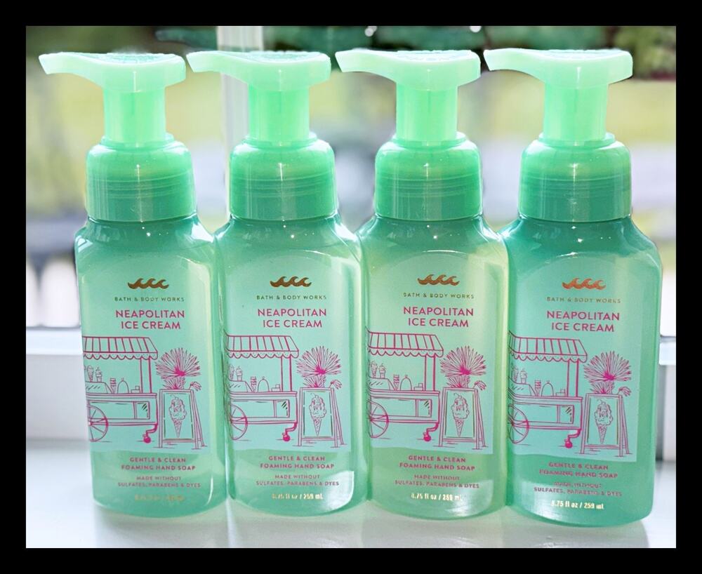 Bath & Body Works Neapolitan Ice Cream Gentle Clean Foaming Hand Soap x4